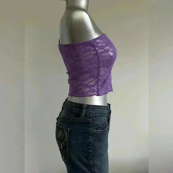 🆕Stradivarius Semi Sheer Crop Top - Picture 4 of 11